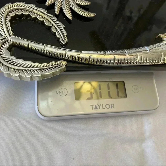 Silver Plated Palm Tree Design Marble Cheese Board and Knife - Picture 4 of 7